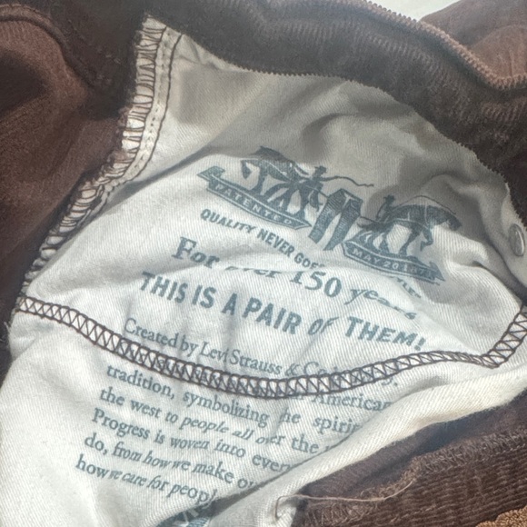 Levi's Dark Brown Corduroy Pants - Picture 4 of 9